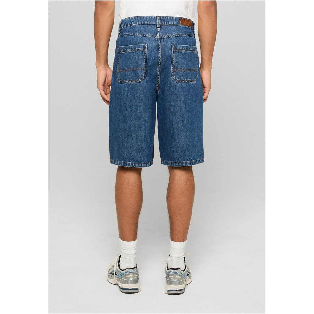 Urban Classics - Pleated Denim Pantalon court - Bleu